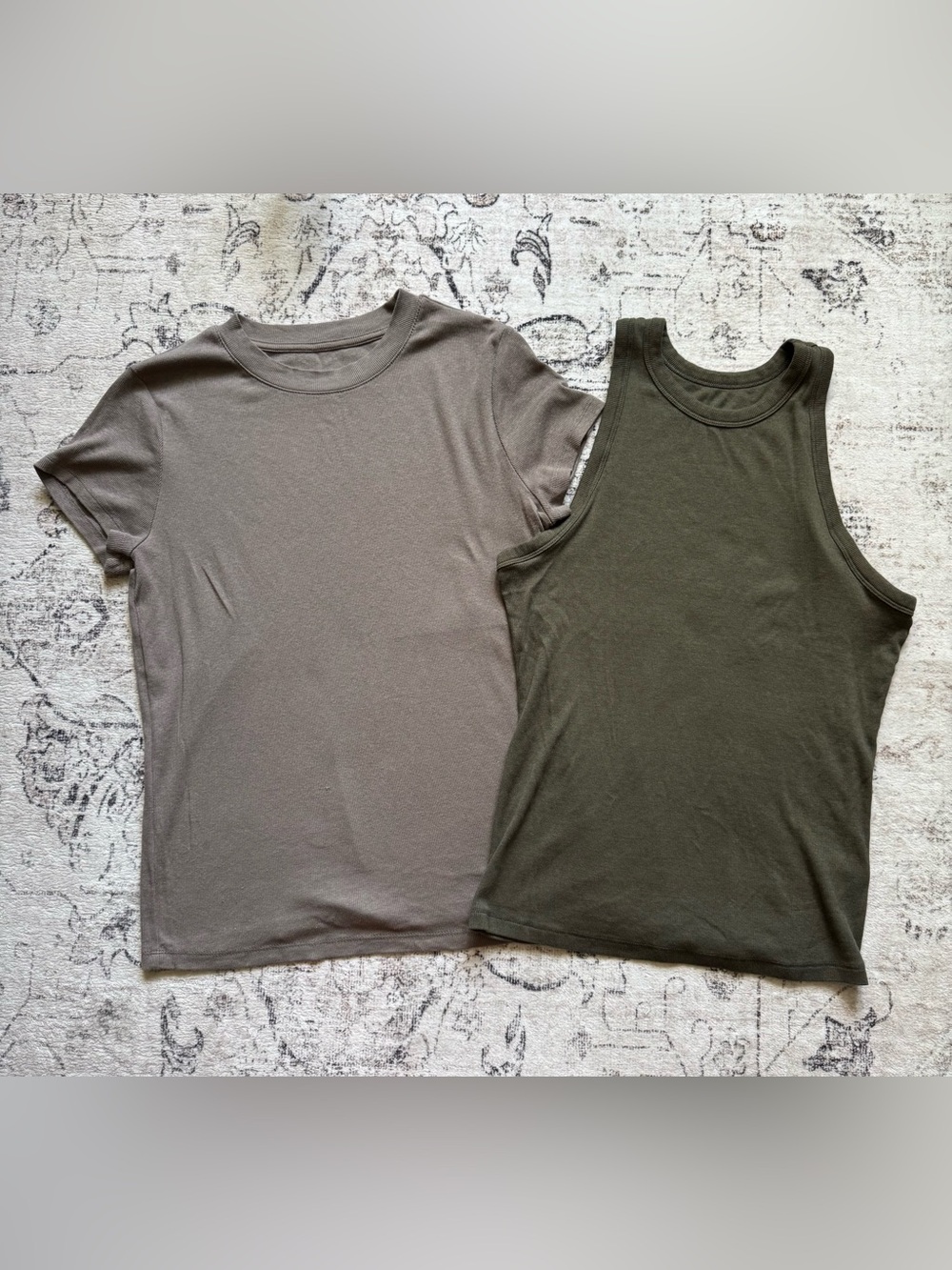 a new day women’s Short Sleeve Tee & Tank - Olive & Taupe